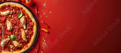pizza chicken tomato sauce ...