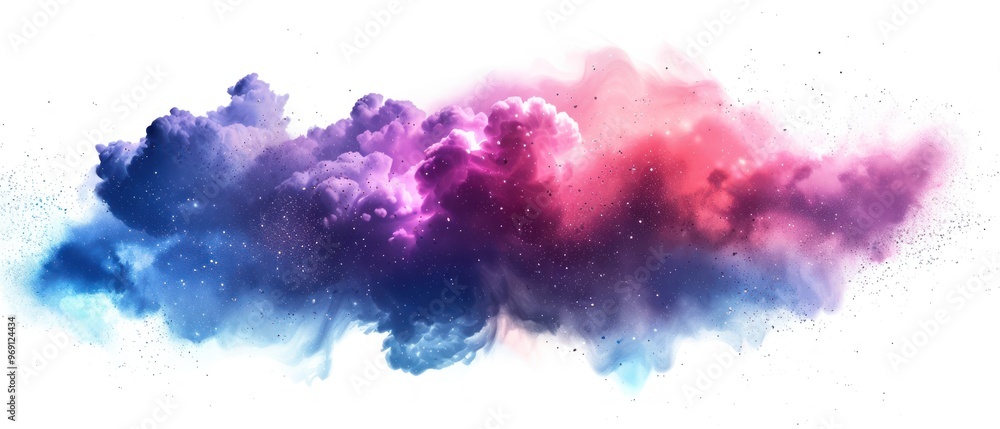 Obraz premium Abstract Cosmic Cloud with Glittering Particles