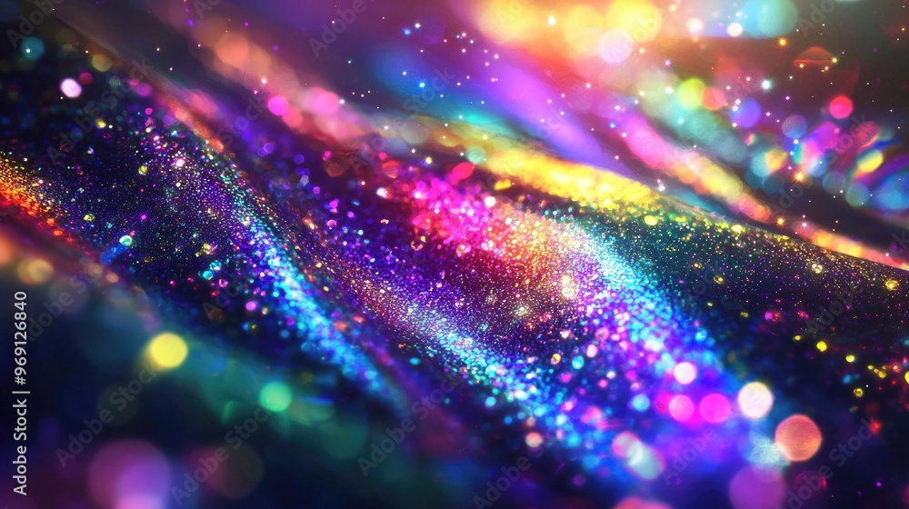 Fototapeta premium Shimmering holographic diffraction grating