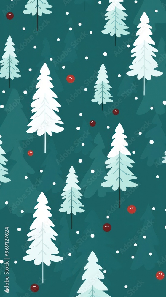 Green christmas trees backgrounds pattern snow. Green christmas trees backgrounds pattern snow.