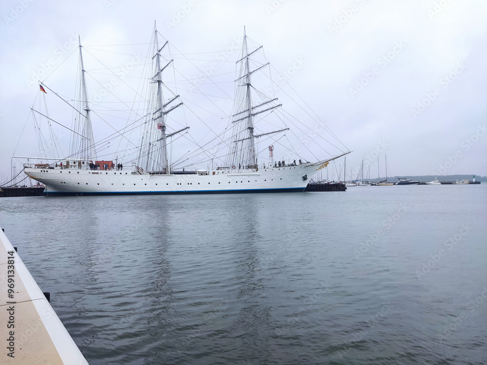 Historic Sailing Ship Gorch Fock I in Stralsund Harbor Historic Sailing Ship Gorch Fock I in Stralsund Harbor