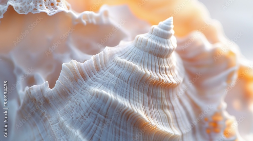 A close-up of a beautifully textured seashell showcasing natural patterns and colors. A close-up of a beautifully textured seashell showcasing natural patterns and colors.