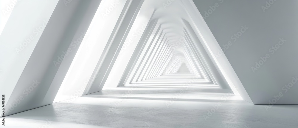 A White Triangular Corridor Leading to Light A White Triangular Corridor Leading to Light