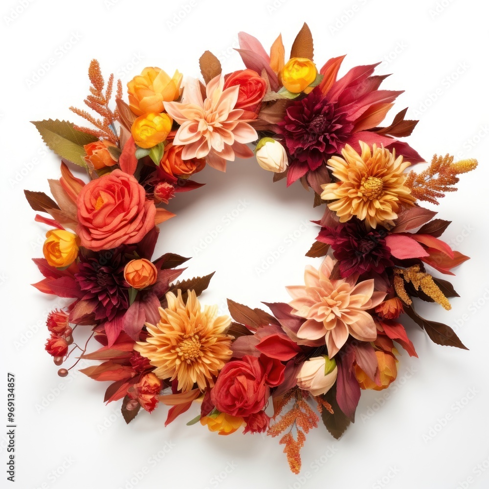 Vibrant autumn floral wreath Vibrant autumn floral wreath