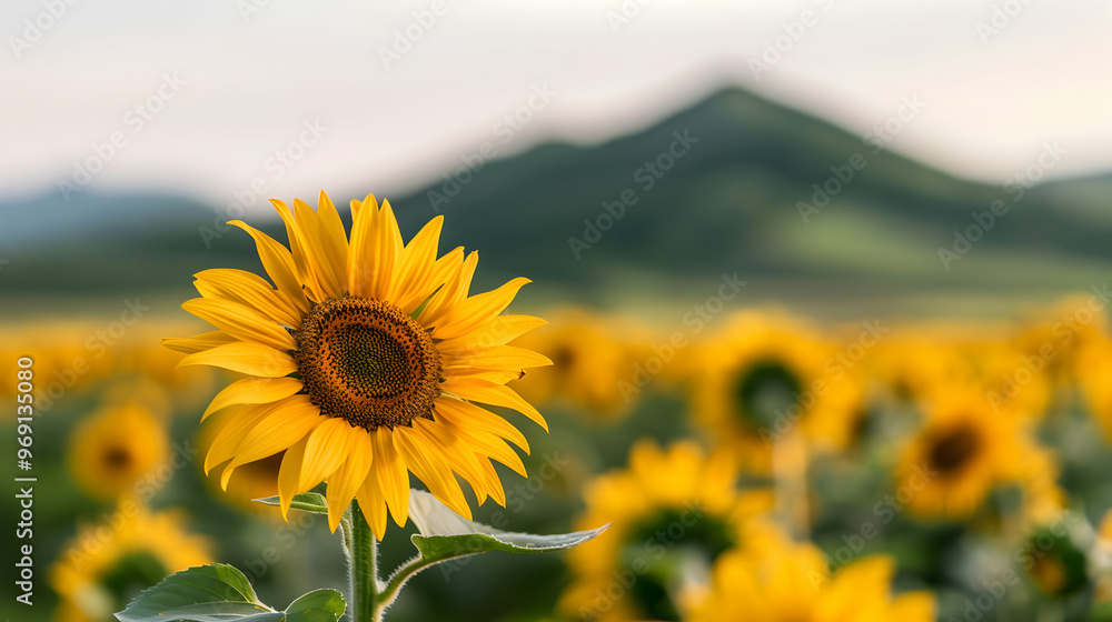 Obraz premium sunflower in the mountains