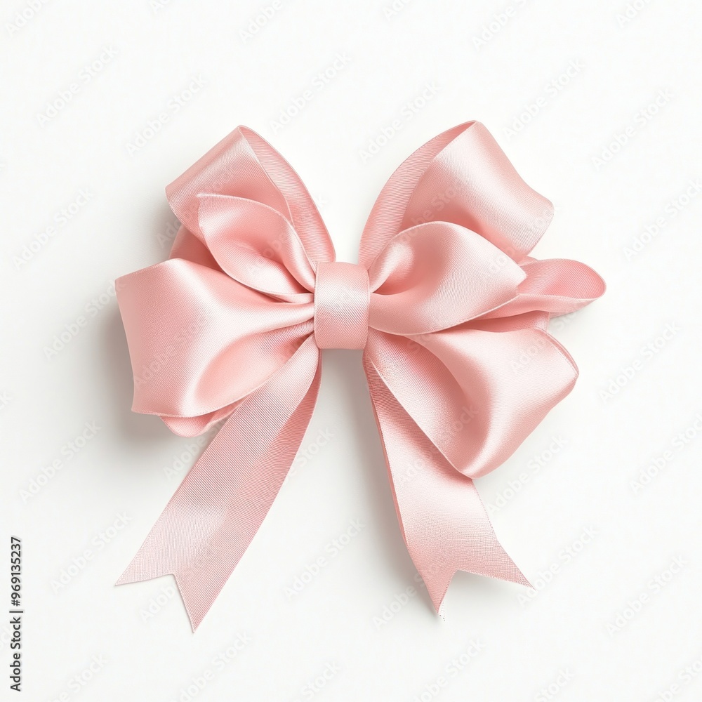 Elegant pink satin ribbon bow Elegant pink satin ribbon bow