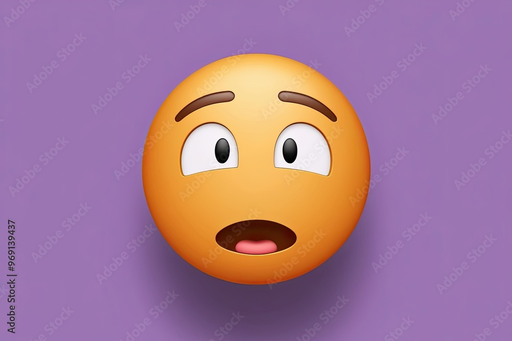 3D Surprised Face Emoji with Incredible Expression 3D Surprised Face Emoji with Incredible Expression