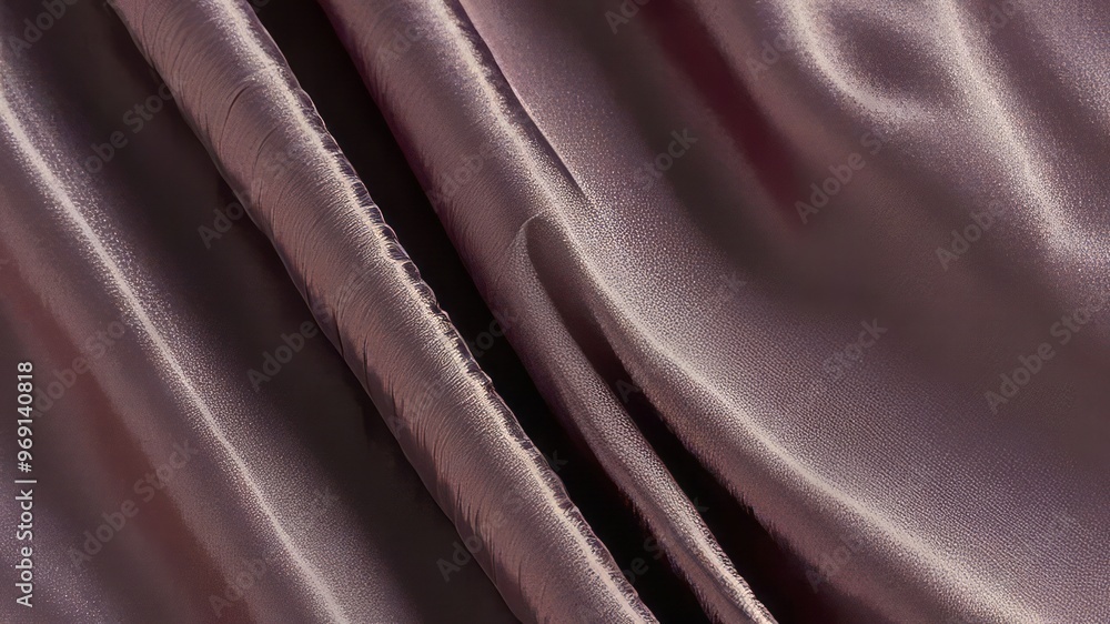 Obraz premium Detailed close-up of a taffeta fabric, featuring its crisp, smooth texture and slight sheen with distinct ridges