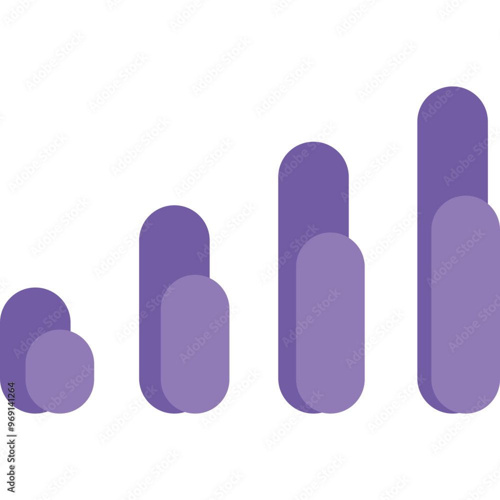 Simple vector icon mobile network indicator Simple vector icon mobile network indicator