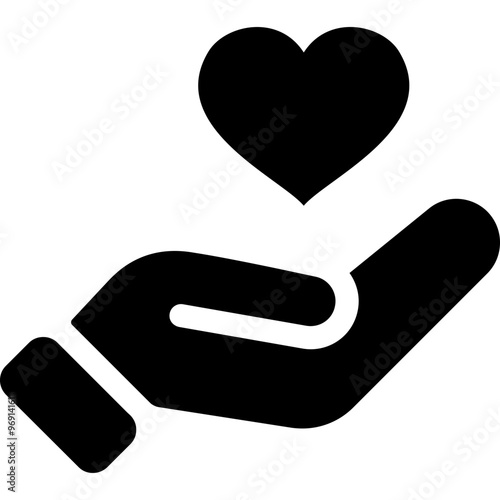 Simple vector icon hand, help