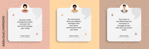 Creative Testimonial Editable Vector Illustration, Empty speech bubbles, What our Clients Say, Quote, Review, Feedback, Infographic Template, Label, editable text box layout, recommendation note