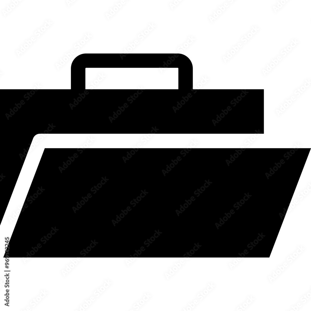 Simple vector icon briefcase, folder, open Simple vector icon briefcase, folder, open