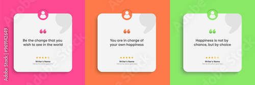 Creative Testimonial Editable Vector Illustration, Empty speech bubbles, What our Clients Say, Quote, Review, Feedback, Infographic Template, Label, editable text box layout, recommendation note