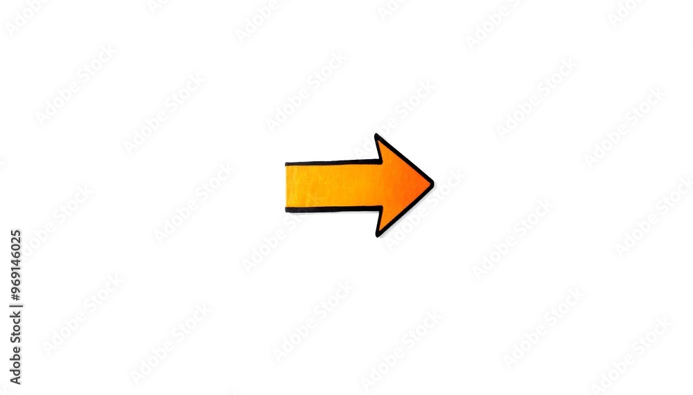An orange arrow pointing right on a white background An orange arrow pointing right on a white background