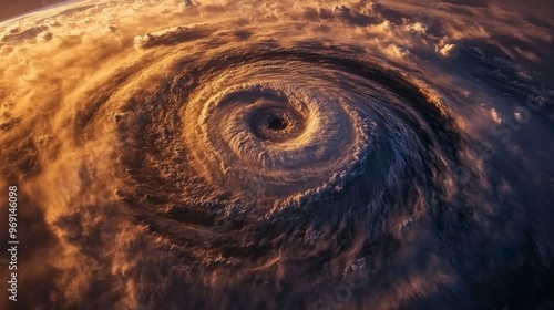 Wallpaper Mural Magnificent spiraling clouds of a hurricane or cyclone over the planets surface. Super Typhoon Torontodigital.ca