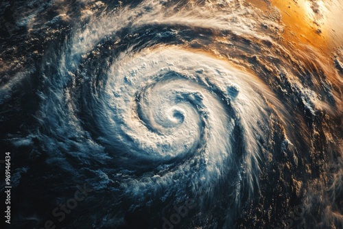 Wallpaper Mural Magnificent spiraling clouds of a hurricane or cyclone over the planets surface. Super Typhoon Torontodigital.ca