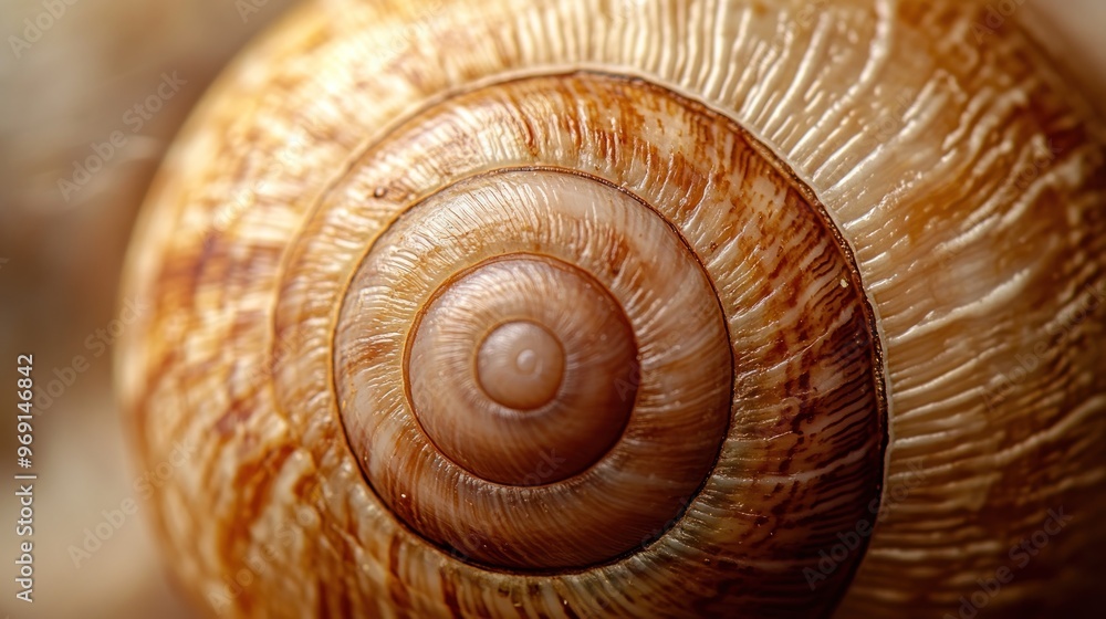 Close-up of a spiral seashell showcasing intricate patterns and textures. Close-up of a spiral seashell showcasing intricate patterns and textures.