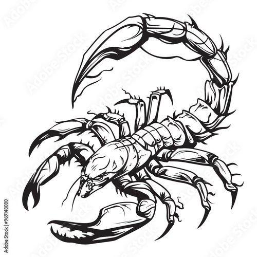 Black scorpions Stock Vector Images. Illustration of a Scorpions