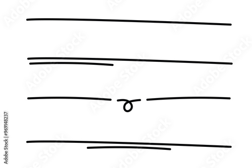 
Set of black straight lines  Black and white linear heart effect for designing posters, flyers, business cards, placards on transparent backgrounds.