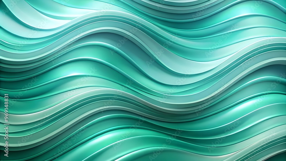 Abstract background with mint waves Abstract background with mint waves