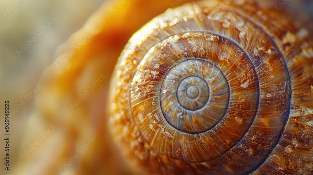 Close-up of a beautifully detailed spiral shell showcasing natural patterns and textures. Close-up of a beautifully detailed spiral shell showcasing natural patterns and textures.