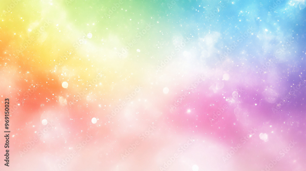 Colorful rainbow background, dreamy enchanting sky with clouds and lines. Colorful rainbow background, dreamy enchanting sky with clouds and lines.