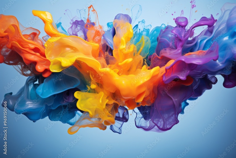 Fototapeta premium colorful paint splashes