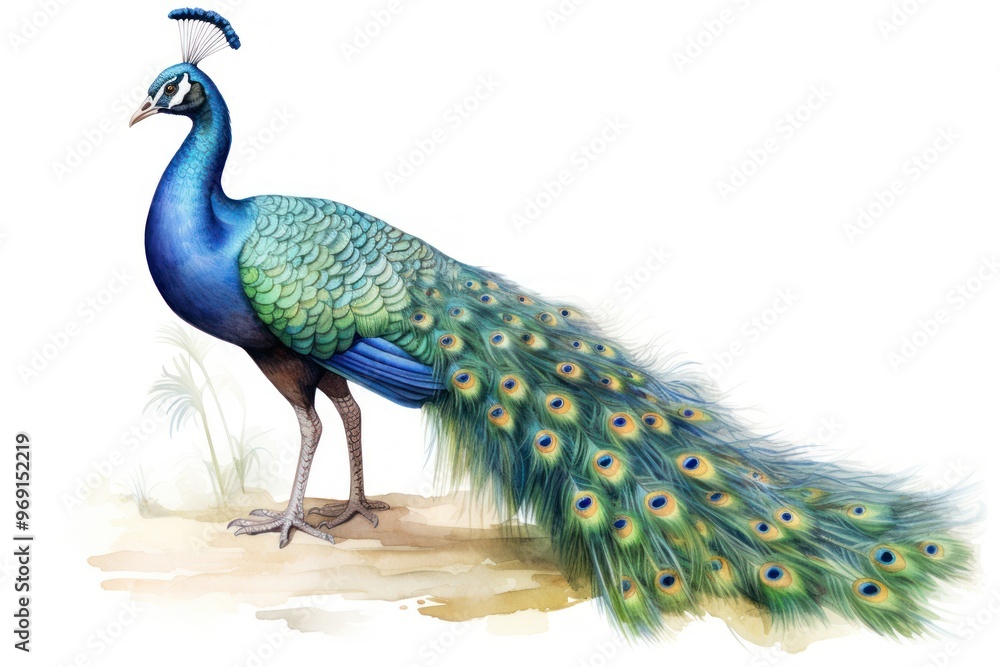 Fototapeta premium Peacock animal bird wildlife.