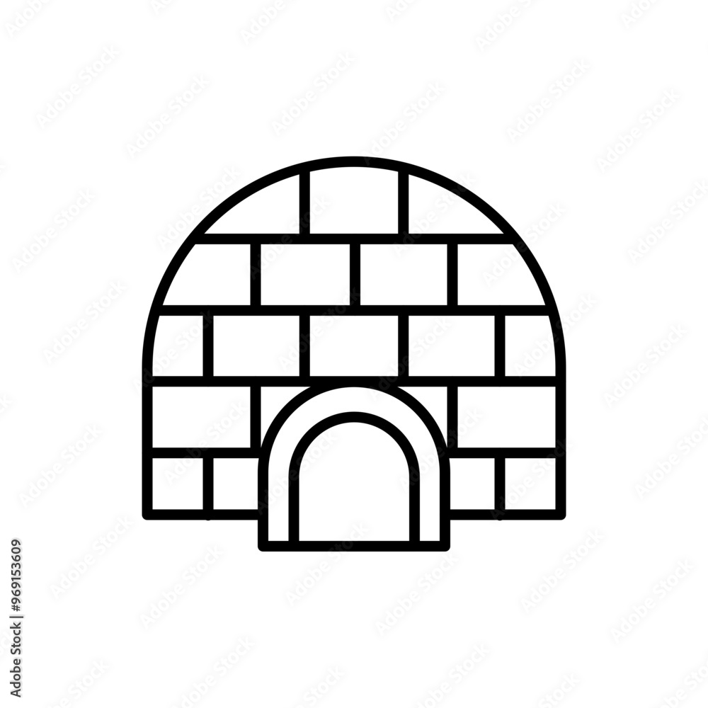 Igloo house outline icons, minimalist vector illustration ,simple transparent graphic element .Isolated on white background Igloo house outline icons, minimalist vector illustration ,simple transparent graphic element .Isolated on white background