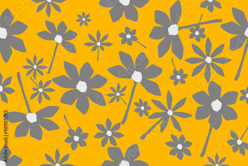 seamless floral pattern, hand drawn flowers for fabric, textiles, clothing, wrapping paper, cover, banner, interior decor, flora pattern backgrounds.