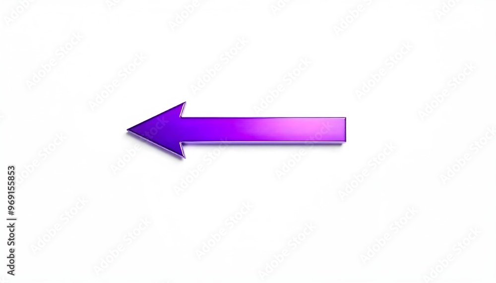 A purple arrow pointing left on a white background A purple arrow pointing left on a white background