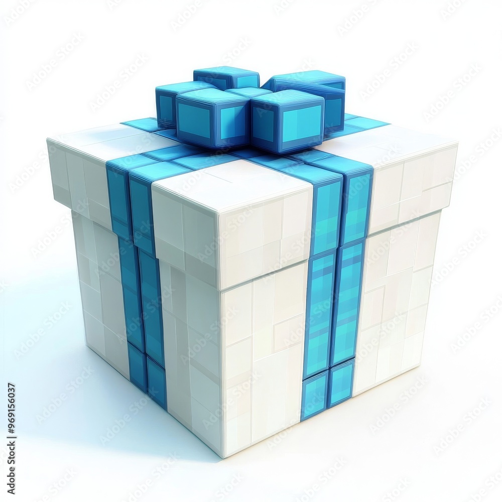 Obraz premium blue gift box