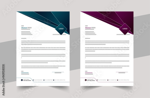 Professional business letterhead template,generating a professional impression,simple letterhead.