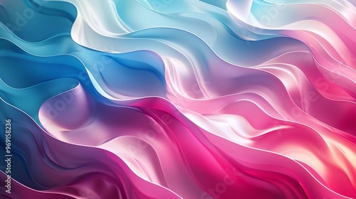 unique artistic representation of an abstract background with colorful shiny wavy textures in pink and blue, enhancing visual appeal