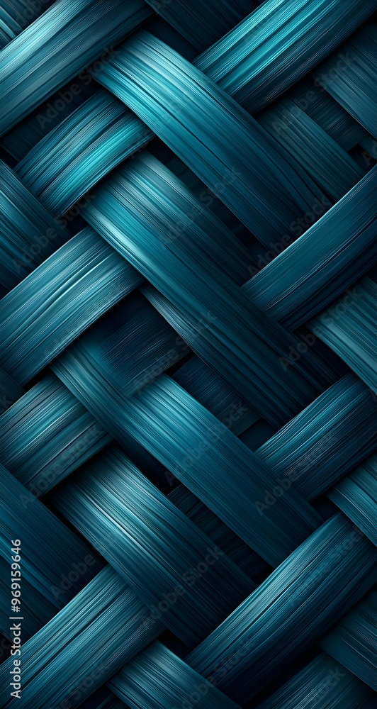 A detailed close-up of a beautifully woven texture in deep turquoise hues, showcasing intricate patterns and smooth lines. A detailed close-up of a beautifully woven texture in deep turquoise hues, showcasing intricate patterns and smooth lines.
