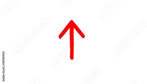Free Download Red arrow pointing up on white background - GFXLoad