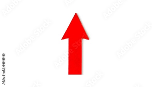Free Download Red arrow pointing up on white background - GFXLoad