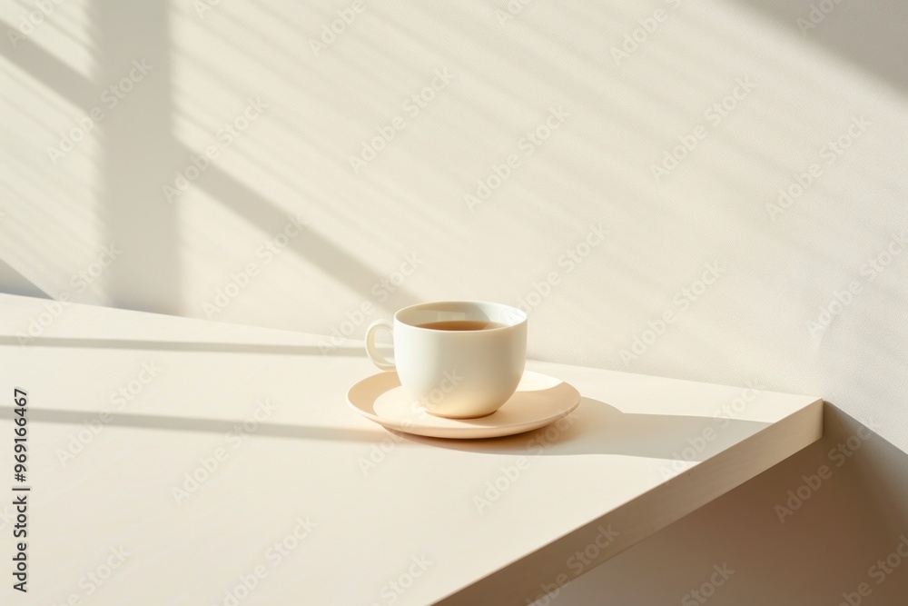Fototapeta premium Saucer coffee table drink.