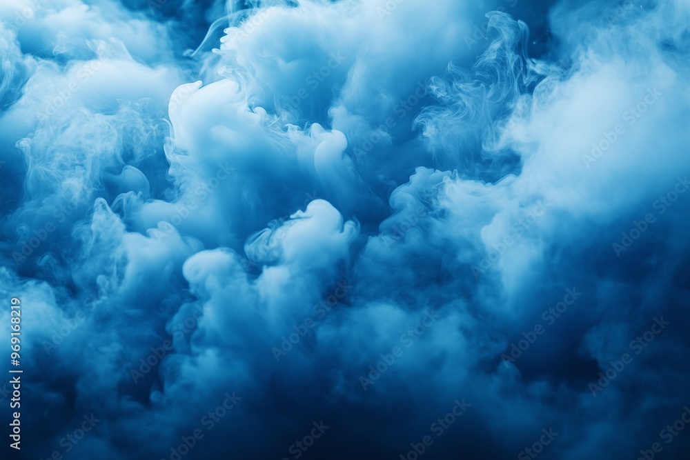 Fototapeta premium Blue smoke background