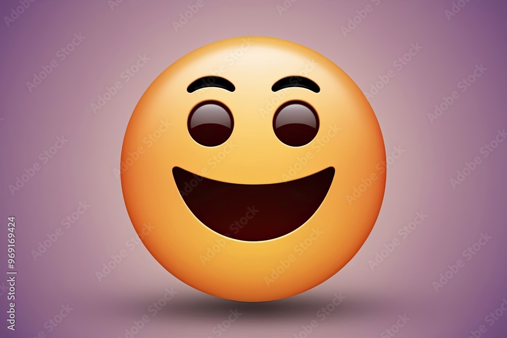 Fototapeta premium Playful 3D Winking Emoji Icon with Cheerful Expression
