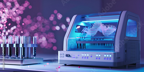 Advanced DNA Sequencing Machine, Cutting-Edge Genetic Analyzer, High-Tech DNA Research Device
