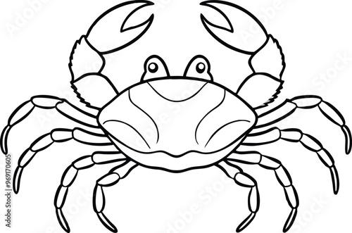 line art of a crab 