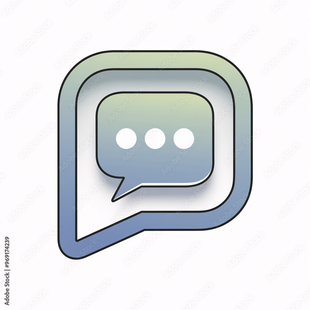 Smiling blue chat icon on red button, 3D vector illustration for web business concept Smiling blue chat icon on red button, 3D vector illustration for web business concept
