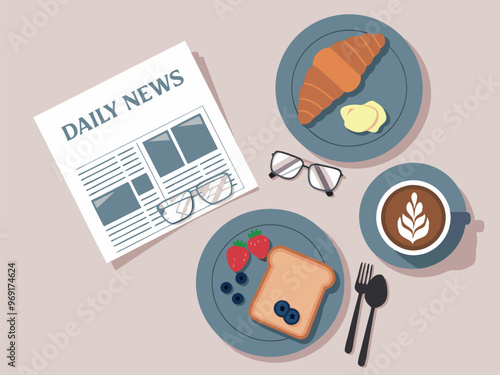 daily news vector illustration