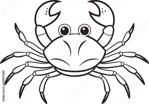 line art of a crab 