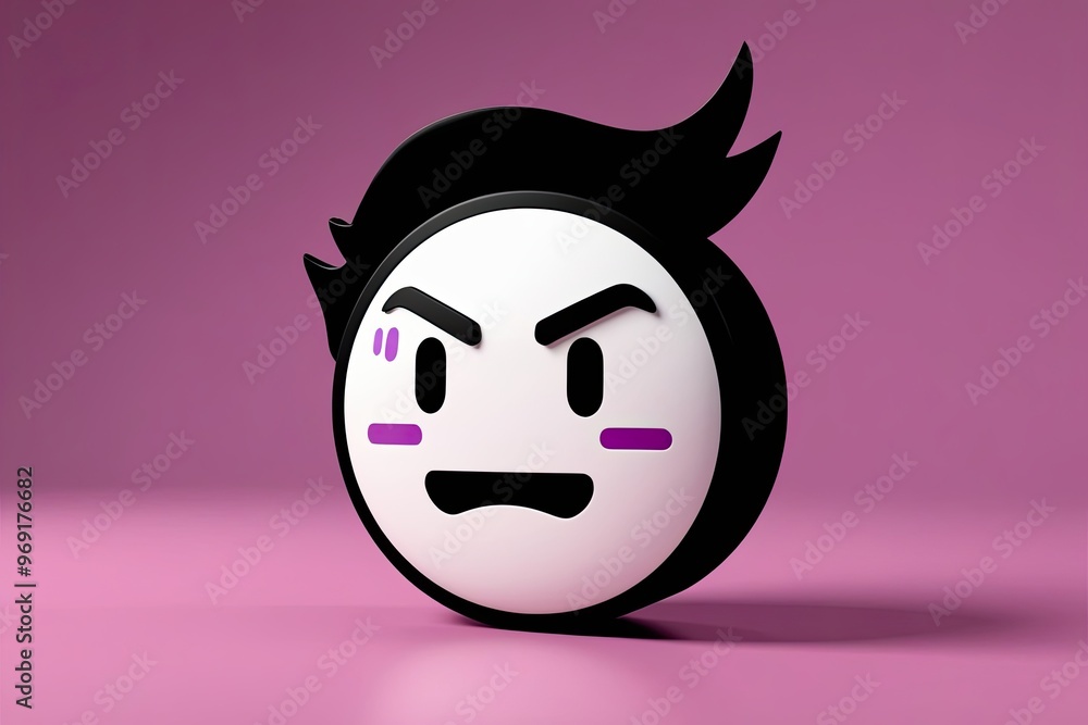3D Emoji with Raised Eyebrow and Attitude Expression 3D Emoji with Raised Eyebrow and Attitude Expression
