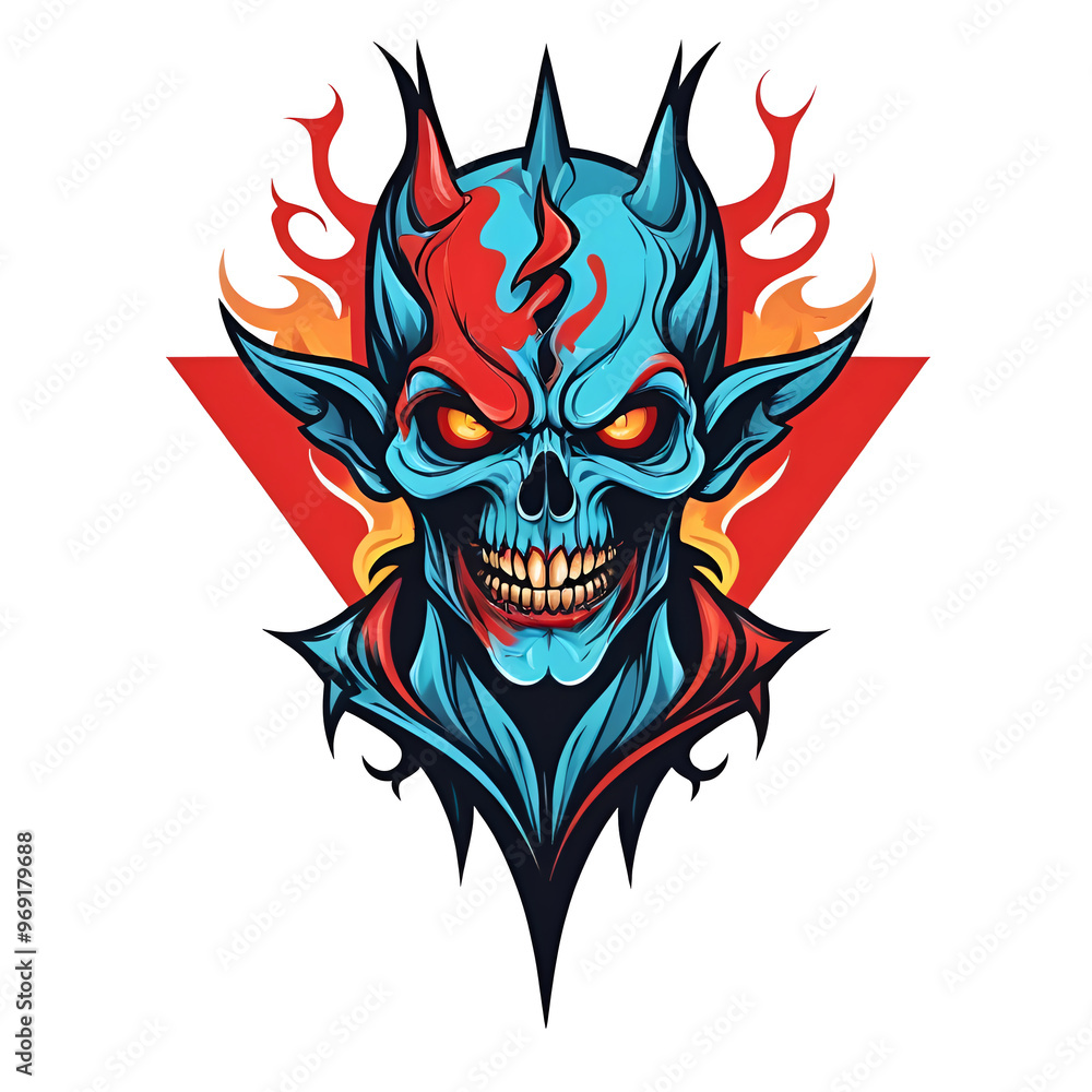 Demon Skull with Fire Demon Skull with Fire