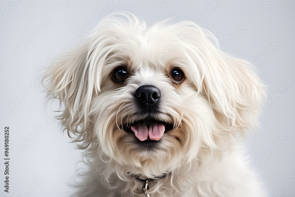 Bolognese dog animal on white background, Ai Generated Bolognese dog animal on white background, Ai Generated