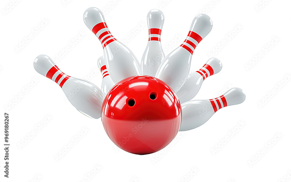 A red bowling ball crashing on white background,png A red bowling ball crashing on white background,png
