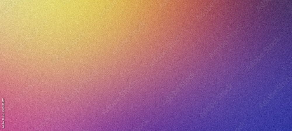 Obraz premium Gradient background featuring a grainy texture and blending yellow, orange, pink and purple colors